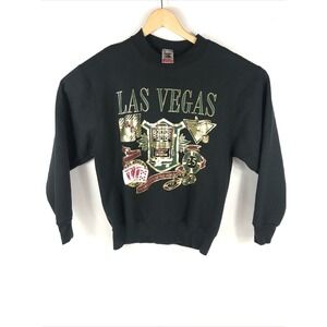 Vintage Las Vegas Gold Medium Fruit Of The Loom Sweater‎ Made In USA